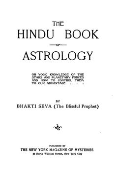 the hindu book astrology by bhakti seva, the blissful propet