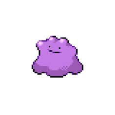 an image of a pixellated purple creature