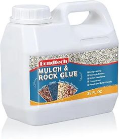 a gallon of mulch and rock glue