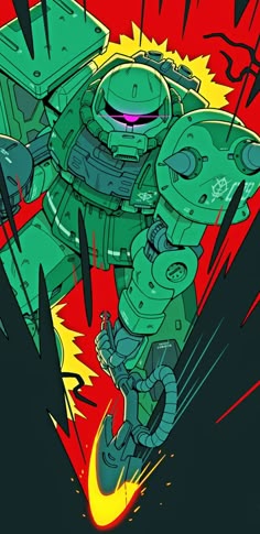 an image of a robot that is flying through the air with fire coming out of it