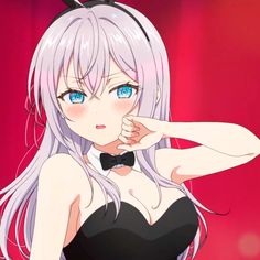Alya Kujou Icon, Cute Bunny Girl, Animated Bunny Girl, Alisa Kujou, White Bunny Girls, Alya Sometimes Hides Her Feelings In Ru, Kawaii Bunny Girl, Cute Bunny Girl Drawing, Alya Icon Anime