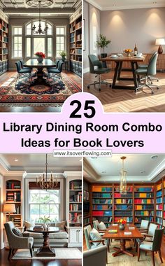 library dining room combo ideas for book lovers
