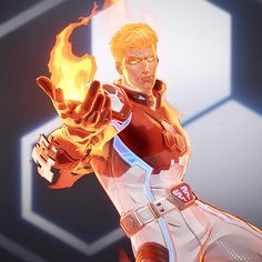 an image of a man with fire in his hand