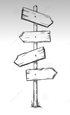 a wooden sign pointing in different directions
