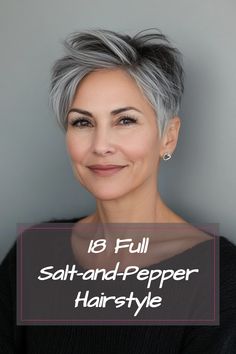 💇‍♀️ Find Your Next Look! | Pin for Hair Inspo 📌 Whether you love subtle silver-streaked hair or bold gray and white hair, these salt and pepper hairstyle ideas celebrate naturally graying hair in all its beauty. 
