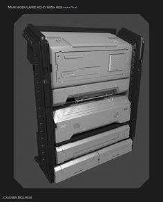 an image of a computer rack with two computers on it's sides and the bottom shelf is empty