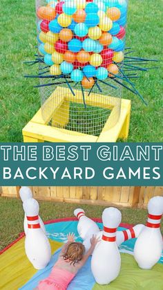 the best giant backyard games for kids to play on inflatable balls and teepees