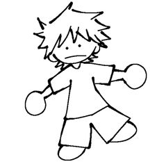 a black and white drawing of a boy holding a tennis racquet