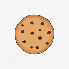 a cookie with chocolate chips on it, cookies, food, dessert png and psd