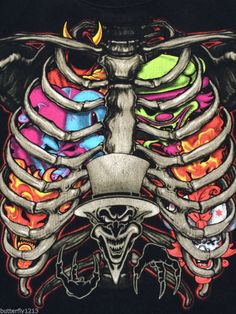 an image of a skeleton with flames on it