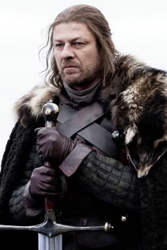 Game Of Thrones Stark, Stark Game Of Thrones, Ned Stark Icon, Stark Pfp, Ned Stark Head, Sean Bean Game Of Thrones, Game Of Thrones Wallpaper, Ned Stark With Ice, Lord Eddard Stark