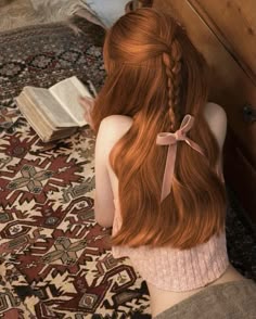 Cute Ginger Hair, Soft Ginger Hair, Ginger Aesthetic Hair, Aesthetic Ginger Hair, Ginger Hairstyles Aesthetic, Light Ginger Hair Aesthetic, Ginger Hair Aesthetic, Ginger Hair From The Back, Strawberry Blonde Hair Braid