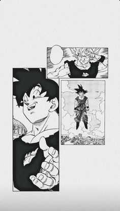 a black and white drawing of dragon ball