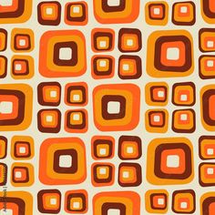 an orange and brown pattern with squares