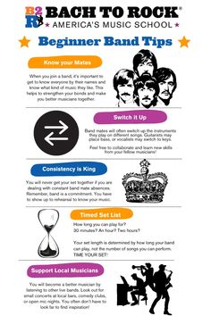 the back to rock poster is shown in black and white