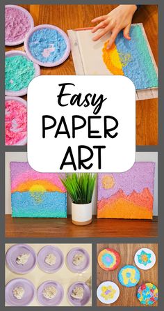 easy paper art for kids to make with the help of their mother's hands