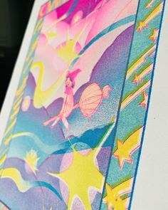 Flying with stars- another new riso colour fest I created this series of witches illustration for Halloween, I’m so happy to see how colorful and beautiful it is in riso colours. It will be also available on my Etsy soon! #art #artist #artworks #illustration #illustrator #riso #risograph #artprint #draw #witch #halloween #risograph #print Riso Art Print, Risograph Art, Riso Prints, Riso Printing, Riso Art, Riso Print Colors, Purple Risograph Art, 2 Color Risograph, Riso Print Colours