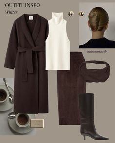 Mara Doublé Coat, chocolate curated on LTK Capsule Wardrobe Outfits Winter, Brown Coats For Women, Brown Chic Outfit, Dark Brown Outfits, Dark Brown Outfits For Women, Cold Autumn Outfits, Brown Elegant Outfit, Classy Winter Outfits Casual, Elegant Winter Outfits For Women