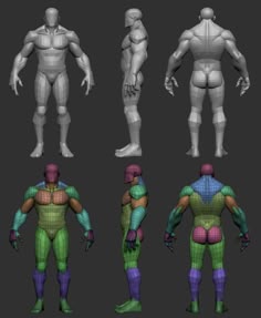 an image of different body types in the form of human figures, with multiple colors and sizes