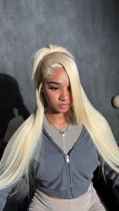 HD Transparent 13x4 13x6 613 Blonde Lace Front Human Hair Frontal Straight Wigs Frontal Wig Hairstyles Braids, 30 Inch Middle Part Wig, Side Part With Bang Wig, Bussdown Middle Part Wig, Wig Frontal Styles, Frontal Wig Blonde, 21st Birthday Hair Ideas, Straight Wigs Styles, Wig Hairstyles Fishtail Braid