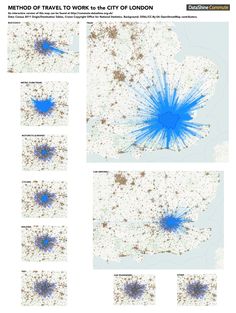 blue dots are shown in the middle of a map
