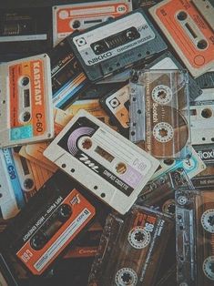 Retro Cassette Tape Aesthetic, Retro Cassette Aesthetic, Cassette Tapes Aesthetic Vintage, Vintage Cassette Aesthetic, Cassette Tapes Aesthetic Wallpaper, Vintage Music Tape Aesthetic, Throwback Playlist Covers, Retro Cassette Wallpaper Aesthetic, Old Cassette Aesthetic