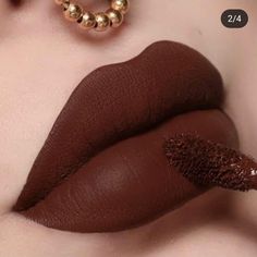 Dark Shade Lipstick, Brown Shades Of Lipstick, Brown Shades Lipstick, Lipstick Brown Shades, Plum Brown Lipstick, Maroon Lipstick Aesthetic, Brown Shade Lipstick, Brown Lipstick Aesthetic, Golden Bronze Lipstick
