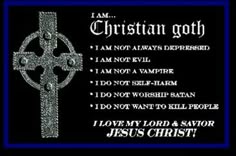 a cross with the words i am christian goth