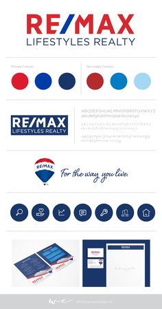 the website design for re / max lifestyles realty, which has been designed by