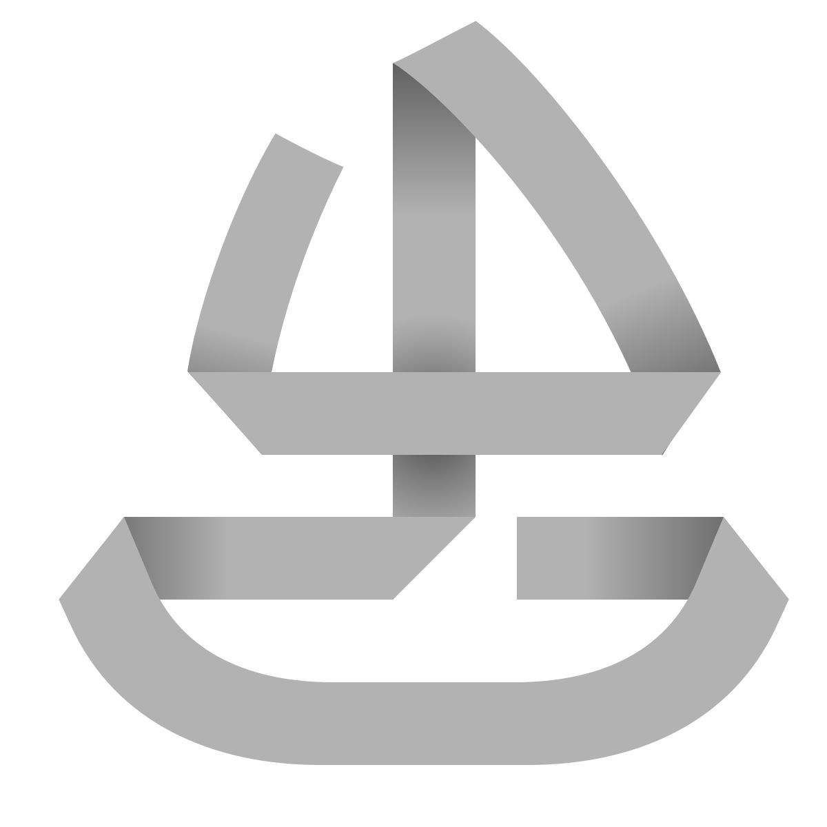 tapes style sail boat icon