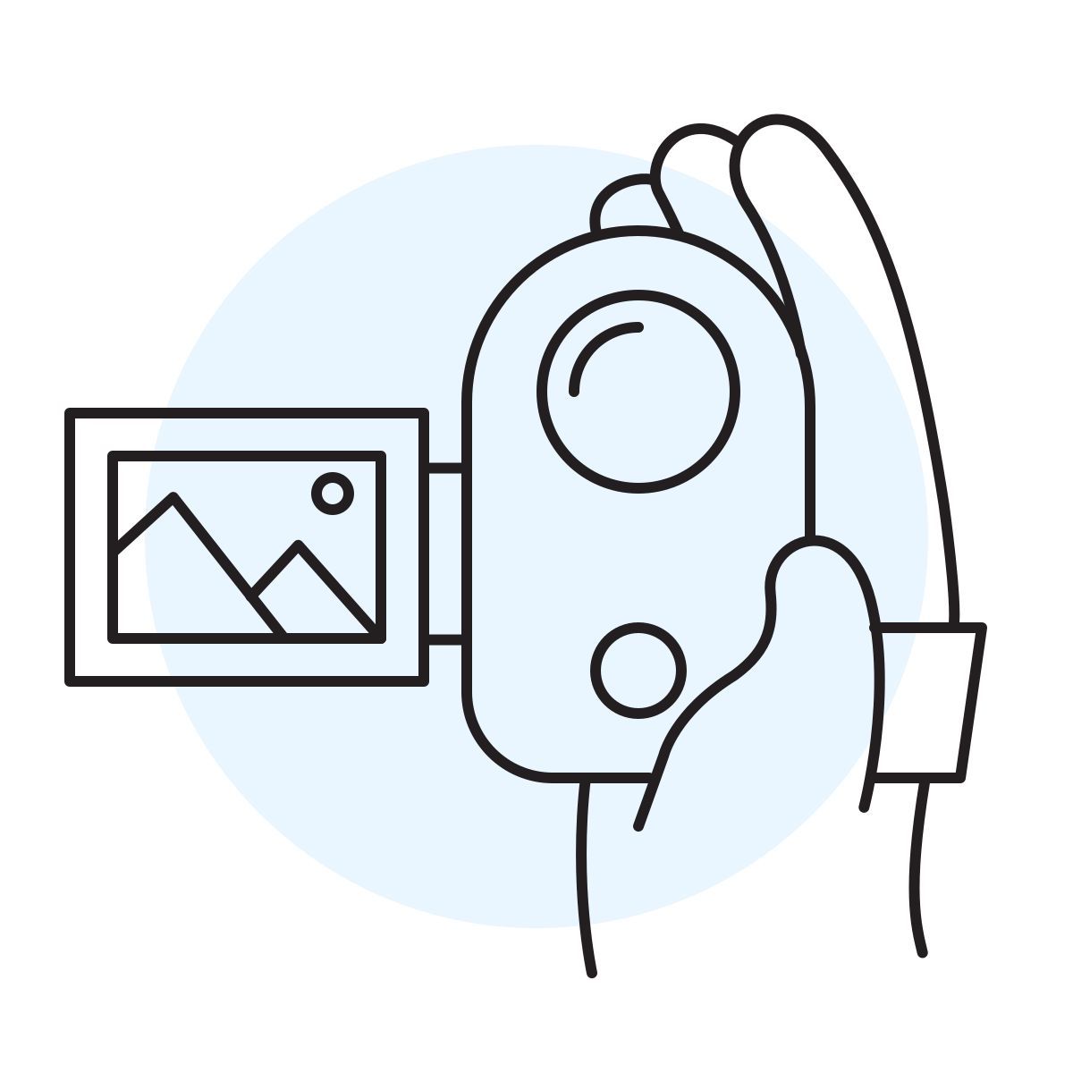 handsy style camcorder icon