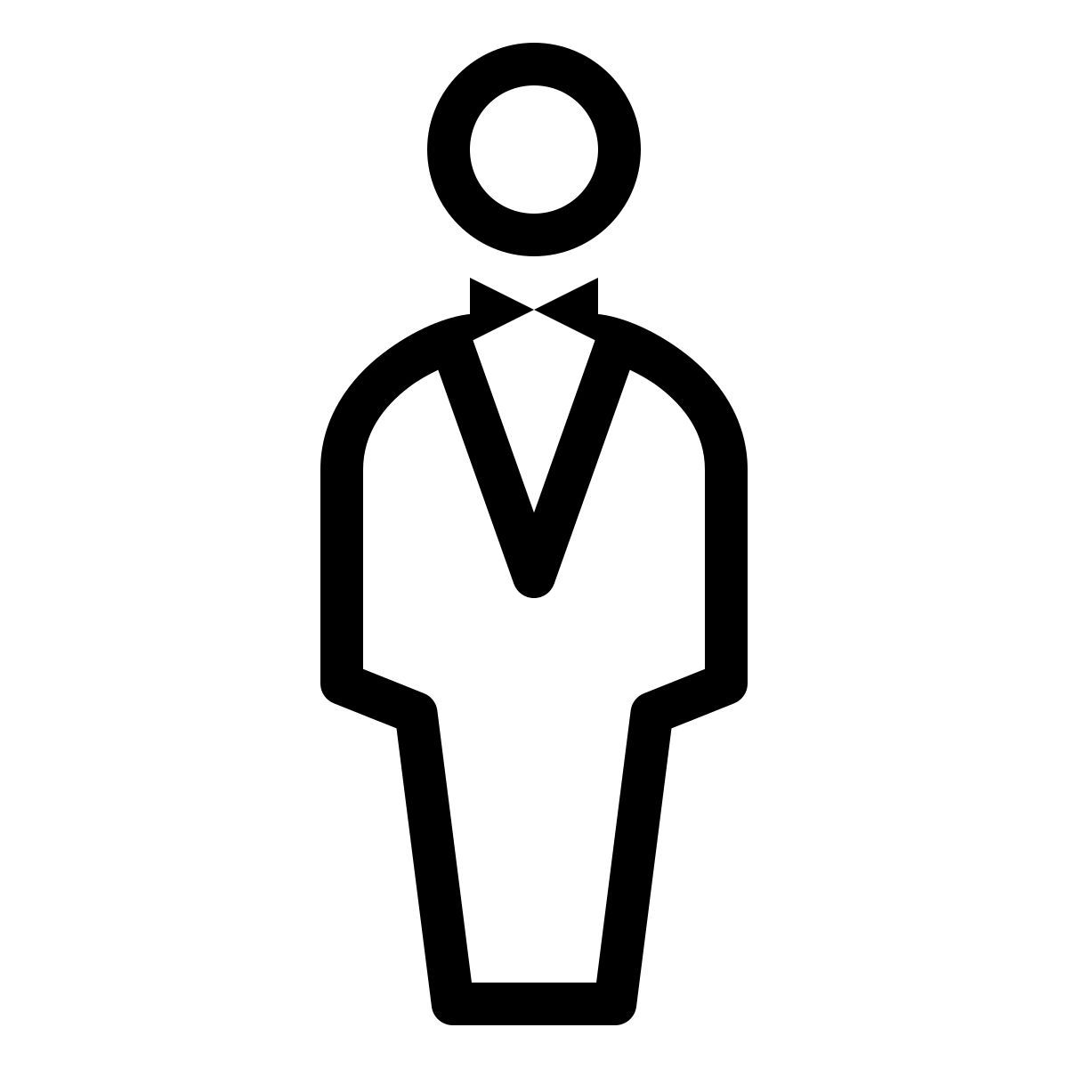 ios 17 outlined style 穿燕尾服的男人 icon