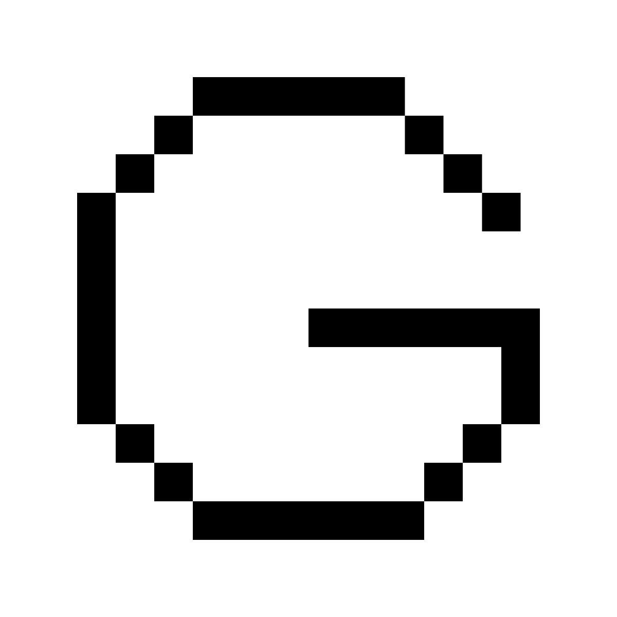 pixels style google logo icon