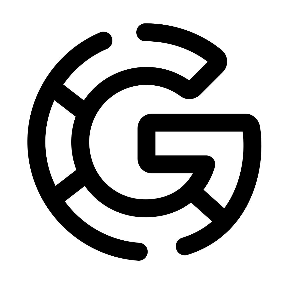 pulsar line style google logo icon