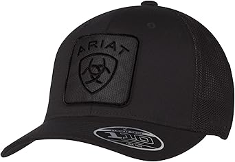 ARIAT Mens Flexfit 110 Logo Snapback, Black