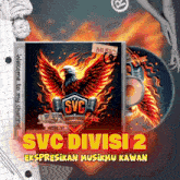 a cd cover for svc divisi 2 with an eagle on the cover