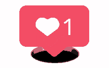 a red heart with the number 1 on it