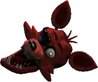 a pixel art of a red fox with a big mouth