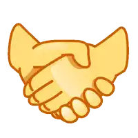 two smiley faces are looking at each other with one making a smirk