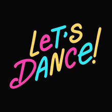 a neon sign that says let 's dance on it