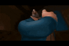 a close up of a person 's hand touching another person 's face .