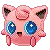 a pixel art of a pink cat with blue eyes and a tongue sticking out .
