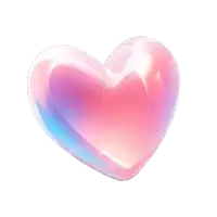 a pink and blue heart on a white background .