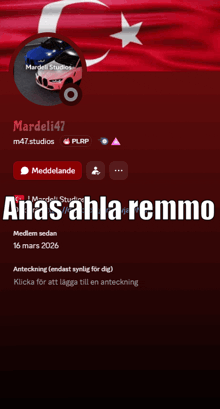 a screenshot of a person 's profile with the name mardeli47 on it