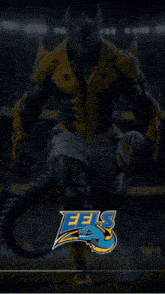 a monster holding a rugby ball with the word sea on the bottom right