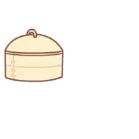 a cartoon pig is holding a heart in front of a pot .