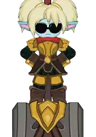 a cartoon character wearing sunglasses and a shield stands next to a hammer