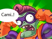 a cartoon character says cami in a speech bubble