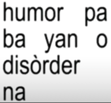 humor pa ba yan o disorder na