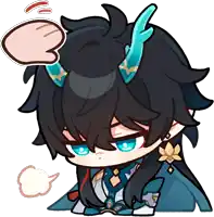 a cartoon drawing of a person with horns and a puff of smoke coming out of their mouth